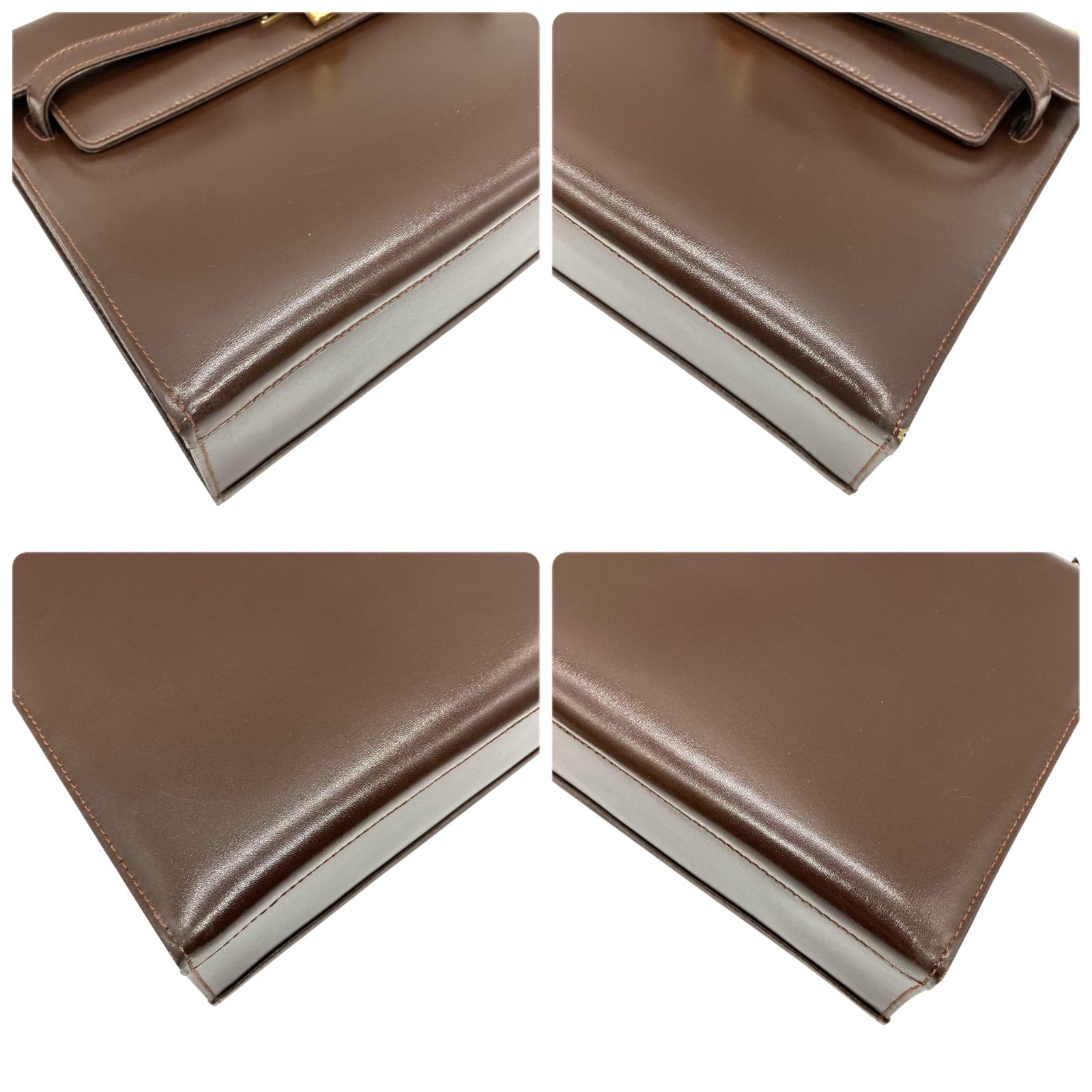 本革 ハンドバッグ 2way ベルトデザイン ゴールド金具 ブラウン 1390 本革 ハンドバッグ 2way ベルトデザイン ゴールド金具 ブラウン