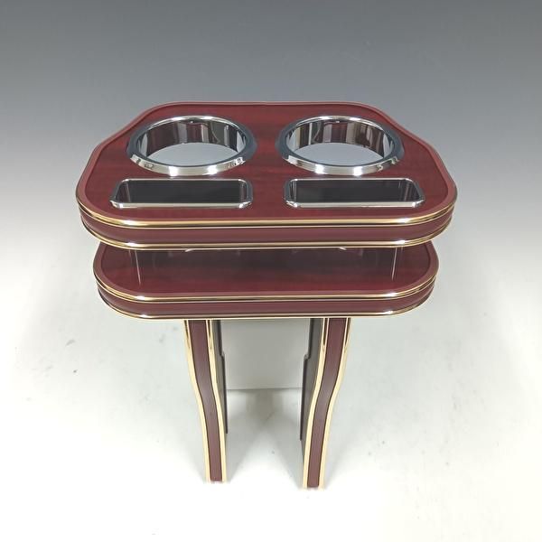 30ヴェルファイア|アルファード前期 15|1～ フロントカップホルダー カリン 茶ｘゴールド