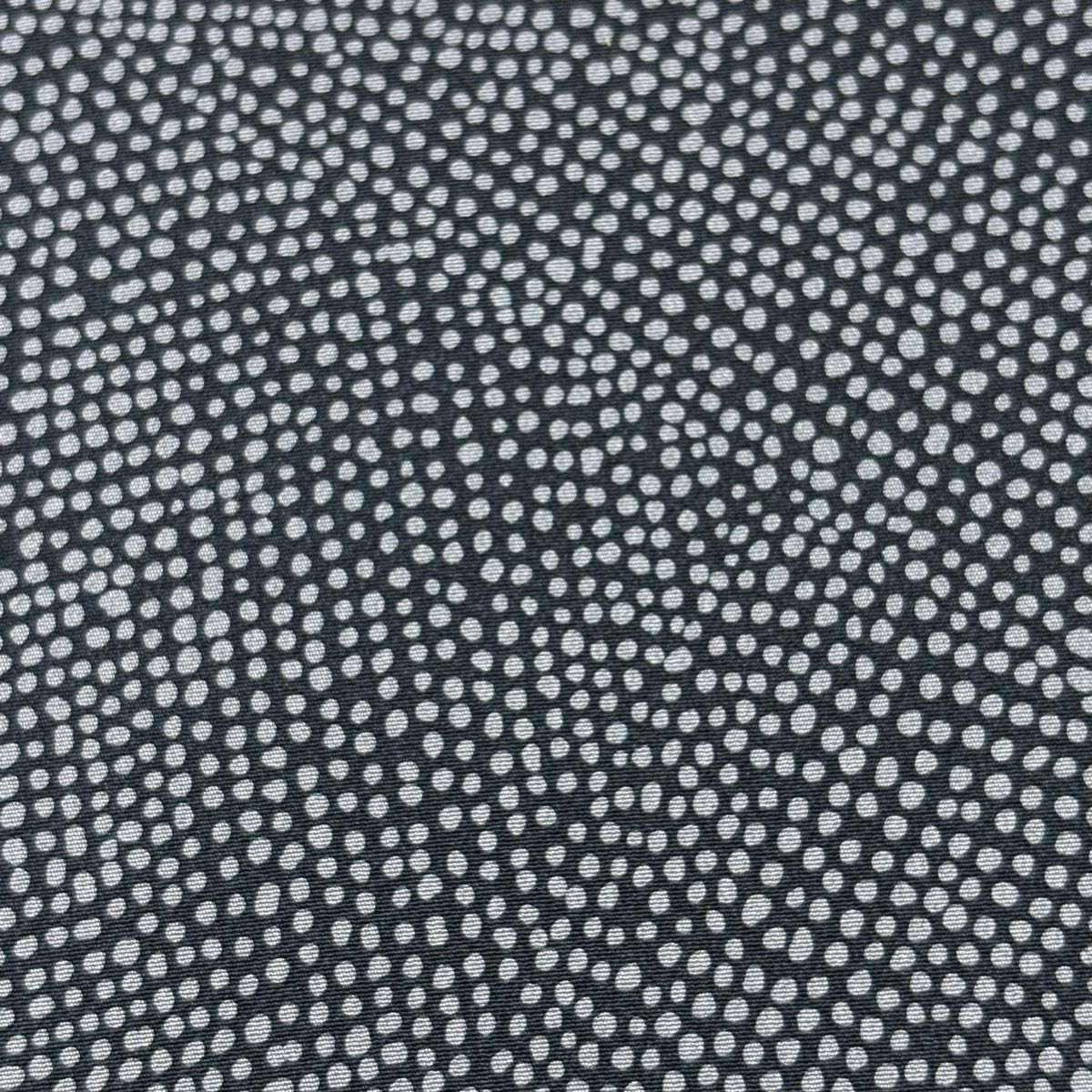 反物 名品 江戸小紋 田島紫江 落款 寄せ柄 ドット 墨色 正絹