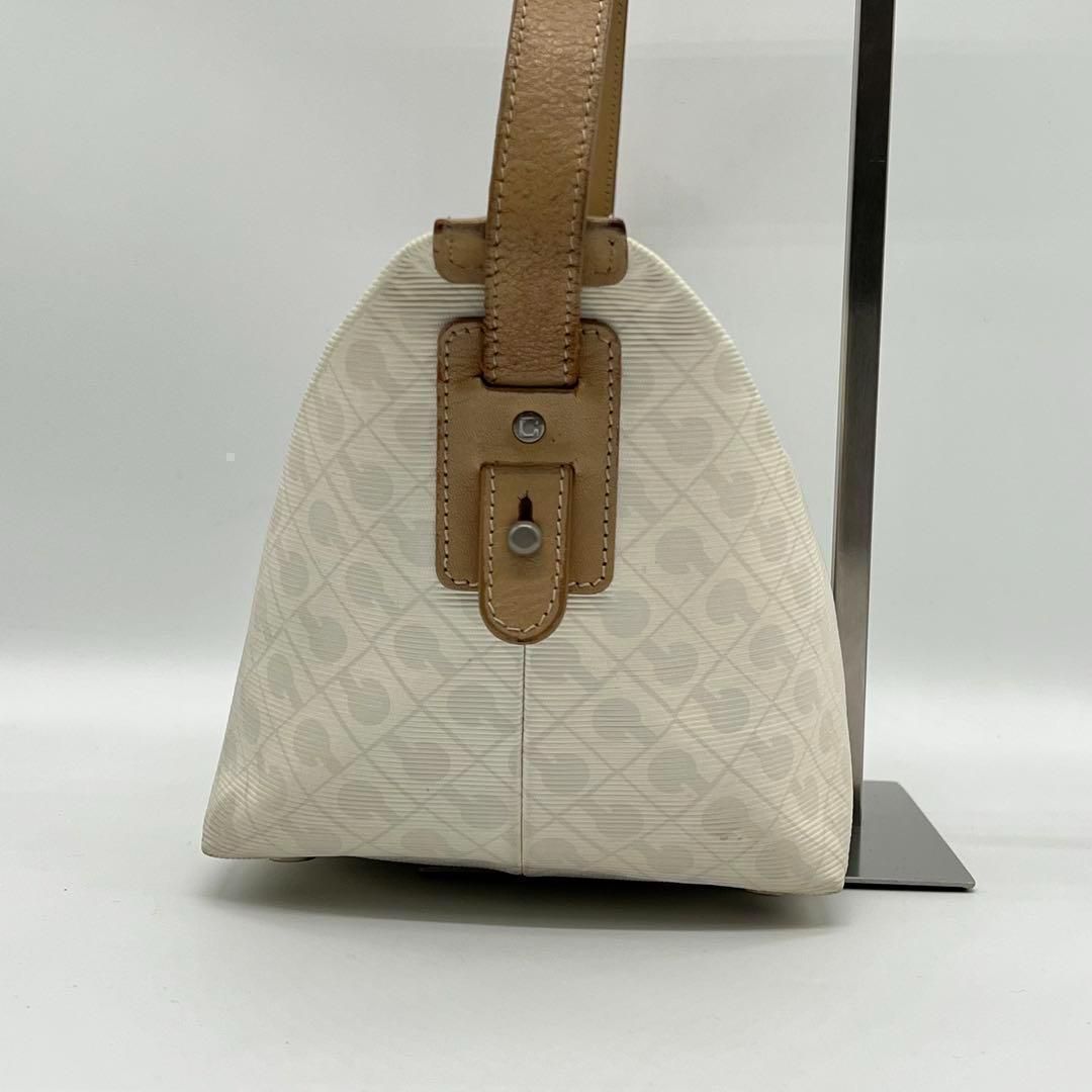 良品】GHERARDINI ゲラルディーニ ハンドバッグ クリーム PVC
