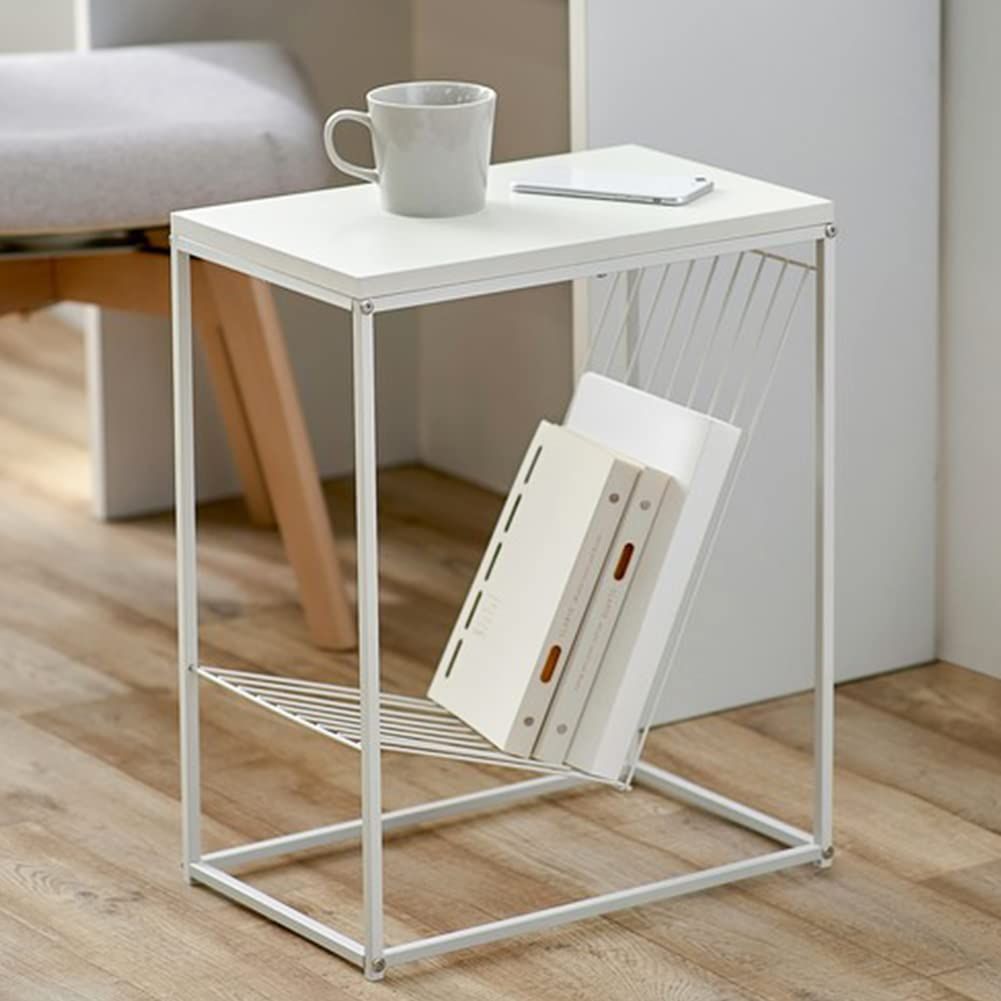 アイリスオーヤマ スチールフレーム サイドテーブル おしゃれ インテリア ホワイト SFST-247M IRIS OHYAMA