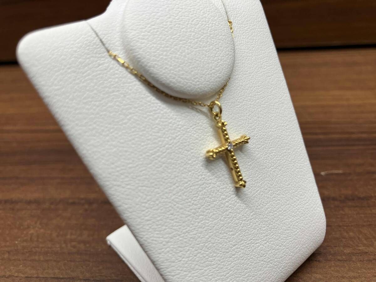 K18WG 1ctダイヤモンドペンダント/ネックレス スクリューチェーン（鑑別書付き） K18WG 1ctダイヤモンドペンダント⁄ネックレス スクリューチェーン