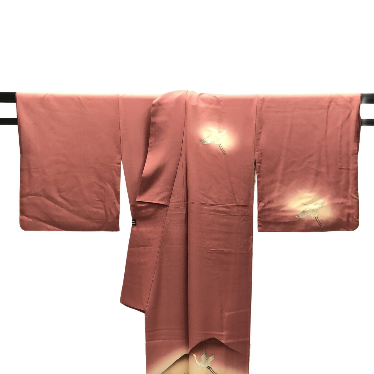 訪問着/美品/京友禅/ピンク/鶴/仕立上がり/適応身長145～153㎝/8720 訪問着/美品/京友禅/ピンク/鶴/仕立上がり/適応身長145～153㎝/8720