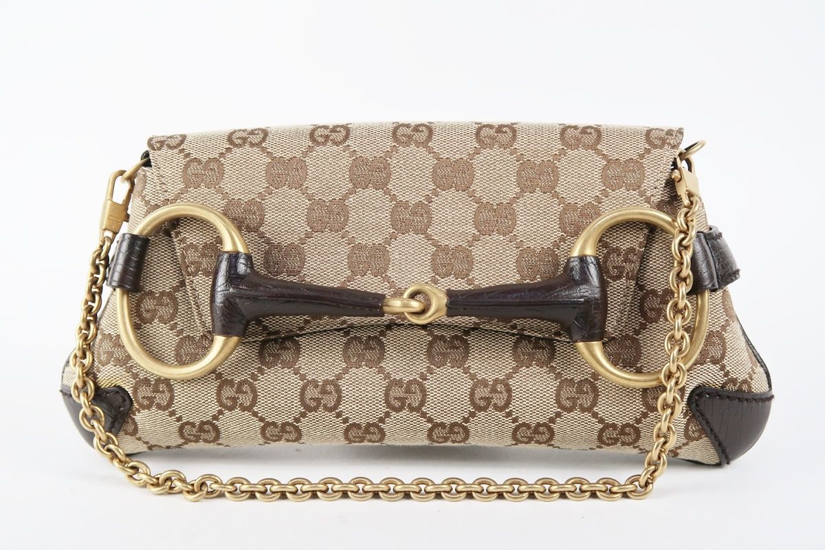 GUCCI グッチ GG柄 レザー ワンショルダーバッグ アクセサリーポーチ 超美品】GUCCI グッチ GG チェーン アクセサリーポーチ ハンド