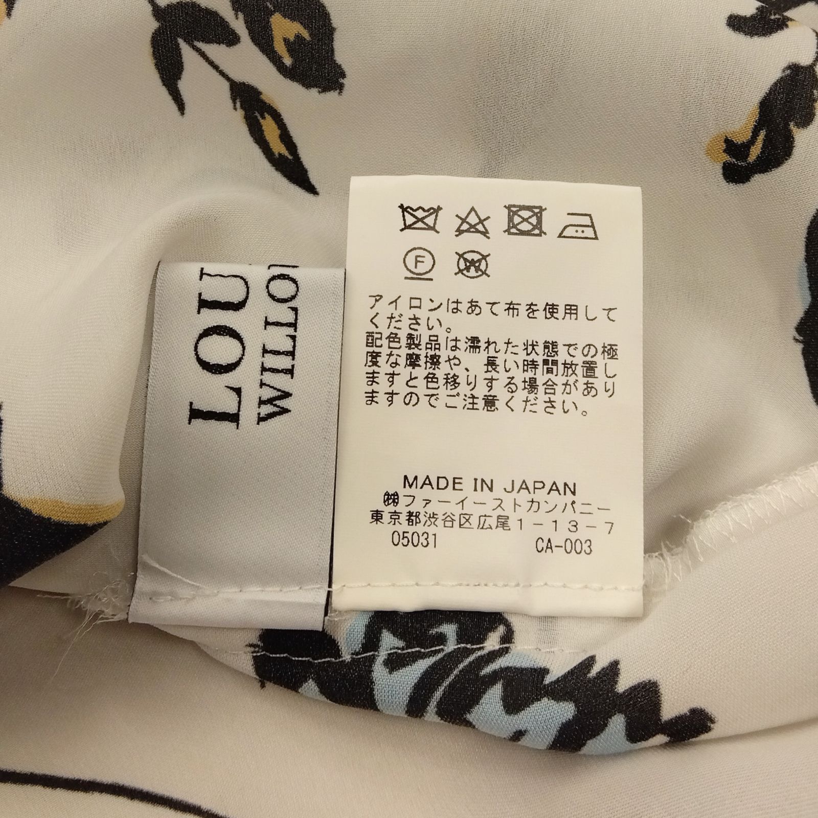 M28 ルルウィルビー LOULOU WILLOUGHBY レディ―ス トップス 花柄