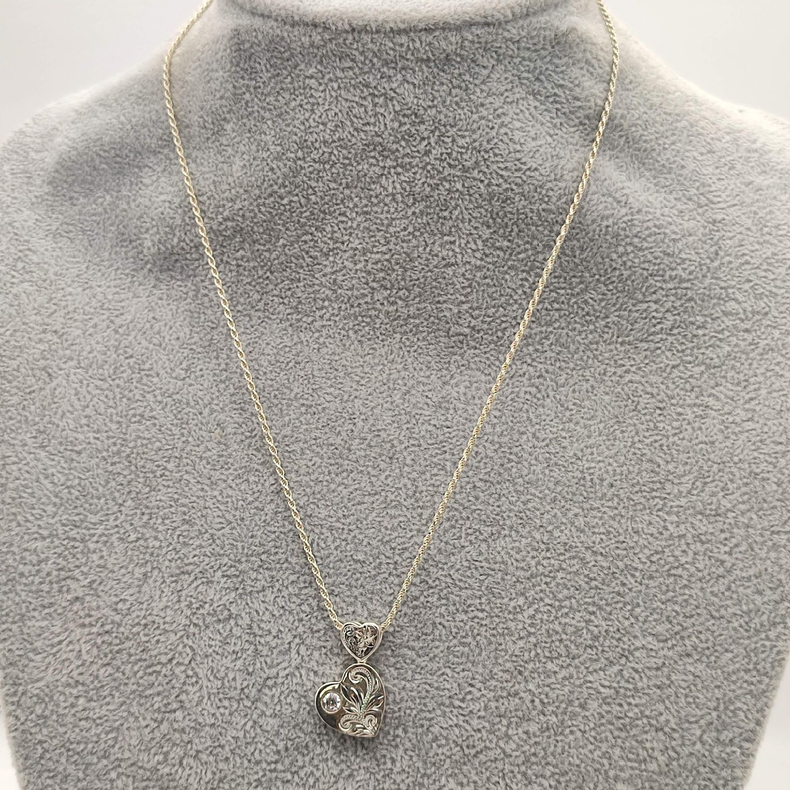 美品】Lono ロノ ハワイアンジュエリー プルメリアハートネックレス 