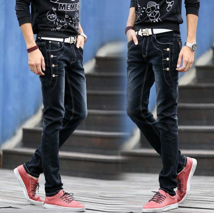 デニムパンツ スキニーデニム メンズ ボトムス ズボン ロングパンツ ジーンズ デニム ジーパン ストリート カジュアル 男性 mens 紳士 学生 大人 スリム 春 fTAf 388