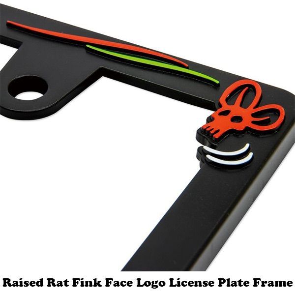 【超激レア品】ラットフィンクRAT FINKナンバープレートホルダーMOON Raised Rat Fink Face ロゴ ライセンス プレート フレーム