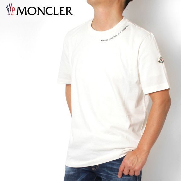 【即発】MONCLER Tシャツ 091 8C00078 8390T 034 25SSモデル モンクレール MONCLER ネックライン ロゴレタリング