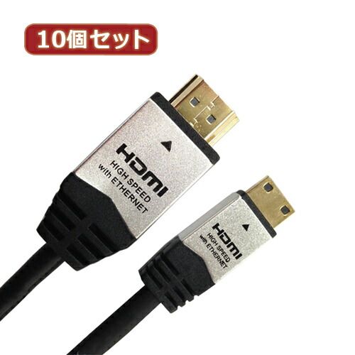 【新品】 10個セット HORIC HDMI MINIケーブル 3m シルバー HDM30-016MNSX10