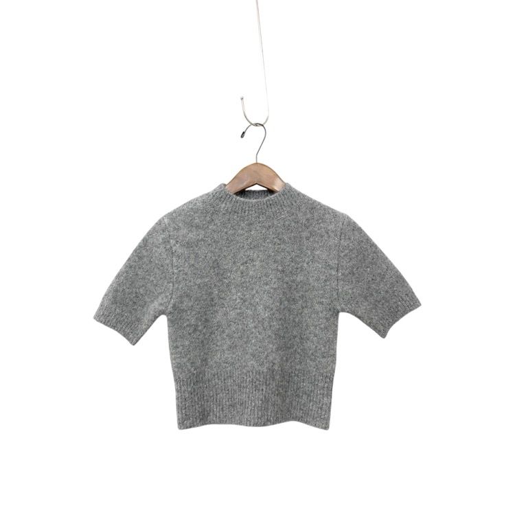 2025AW IIROT イロット Alpaca Knit アルパカショートスリーブニット セーター グレー F 028-024-KT92