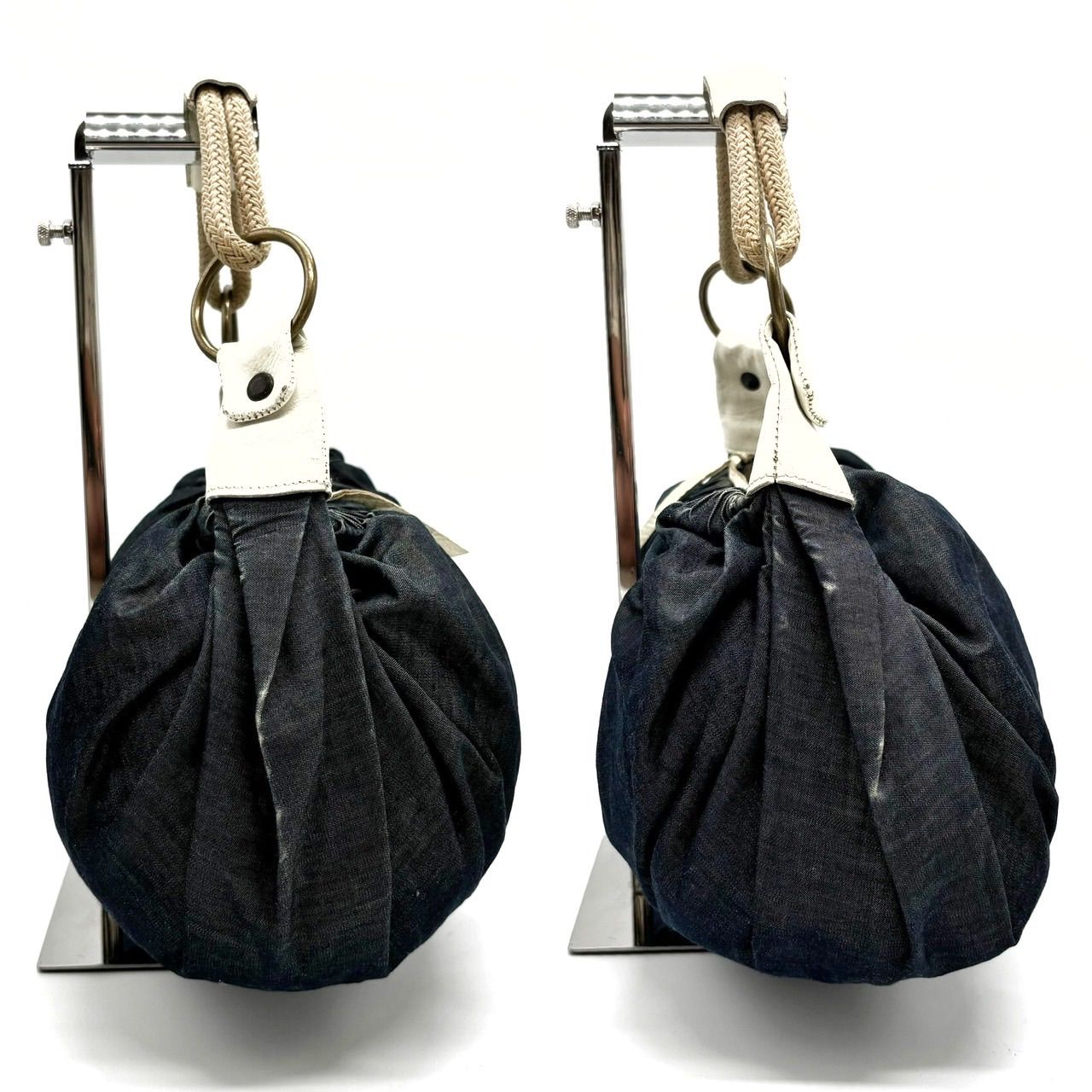 miu miu ショルダーバッグ デニム斜め掛けゴールド金具ポシェット