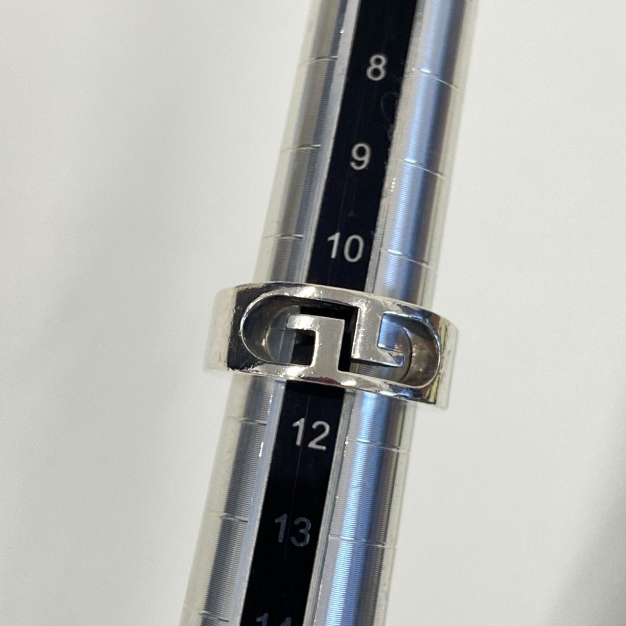 返品OK】GUCCI グッチ シルバー リング ダブルGロゴ 11号 SV 925 指輪