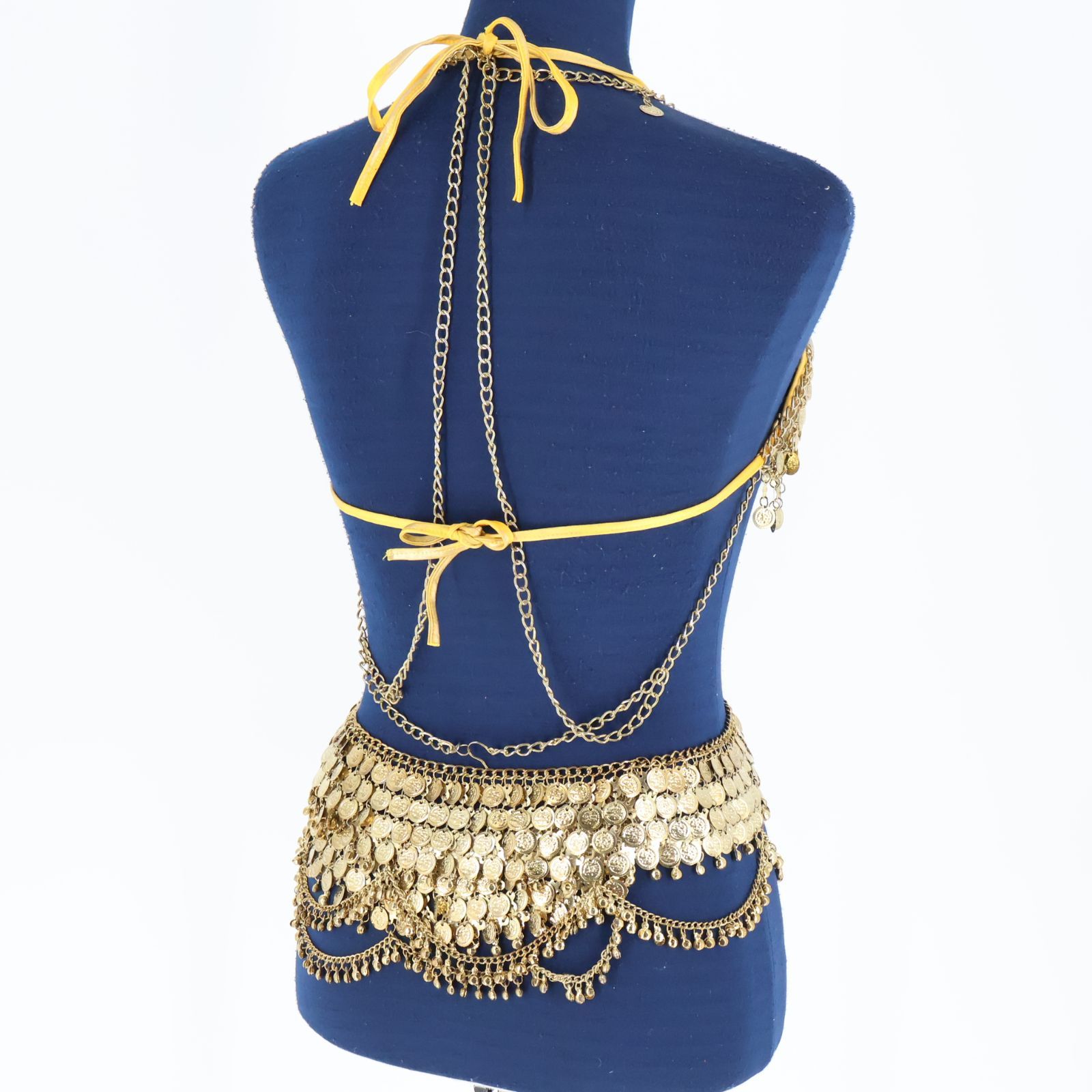 ベリーダンス用 オリエンタル衣装】ゴールドコイン 豪華 金 チェーン