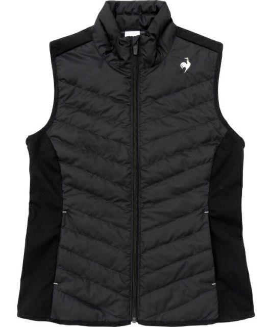 le coq sportif ルコック パディングベスト ブラック M QTWWJC01 BK | スポーツ テニス ウエア パディングベスト トップス 防風 保温 はっ水 タフタ素材 スポーティ 部活 練習 ゲーム ワンポイント ロ