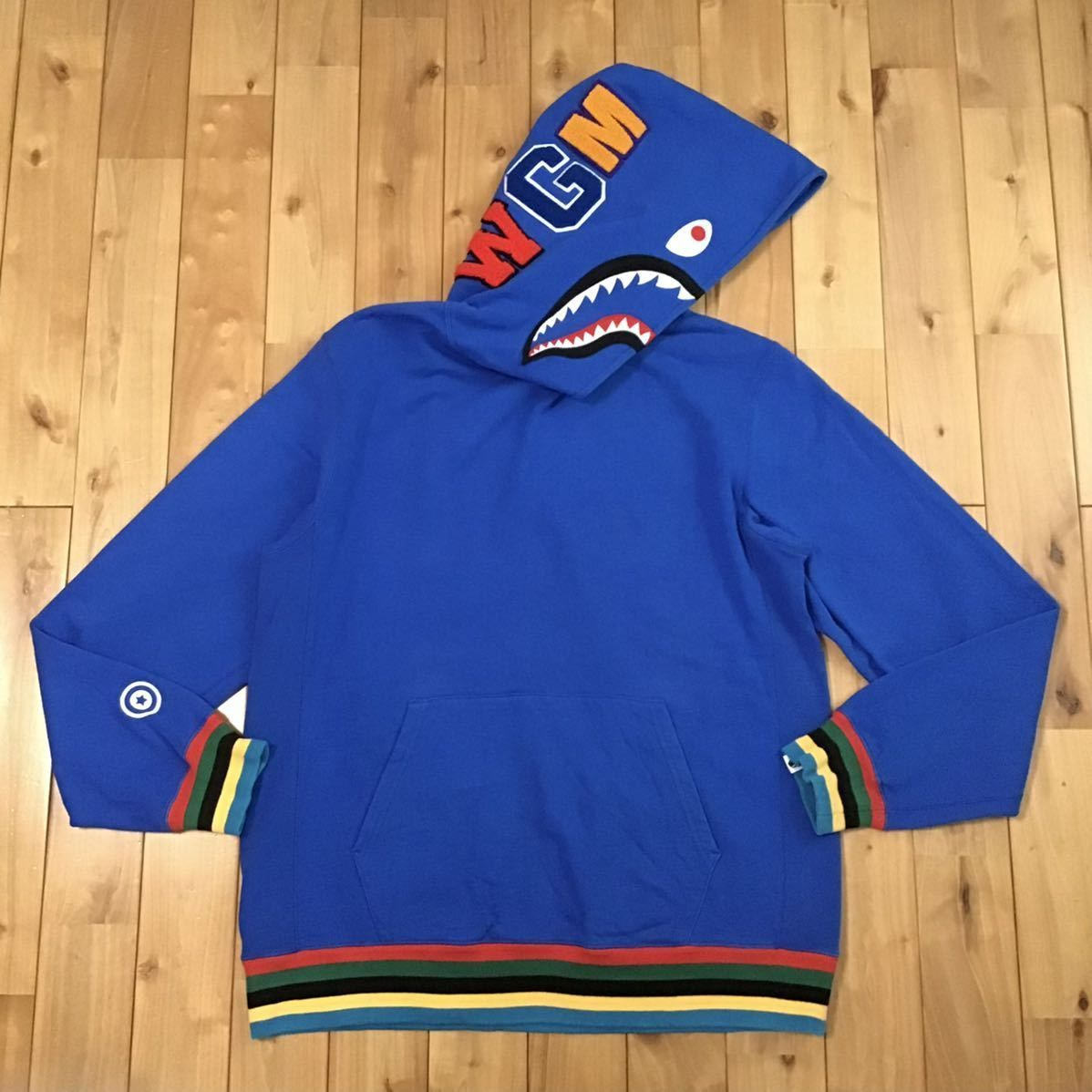 必ず落札前にご質問下さいbape tiger hoodie blue ベイプ タイガー ...