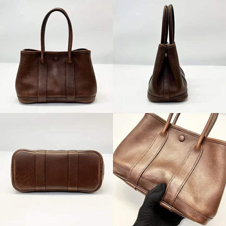 エルメス ガーデンツイリーTTPM ハバナ トートバッグ レザー