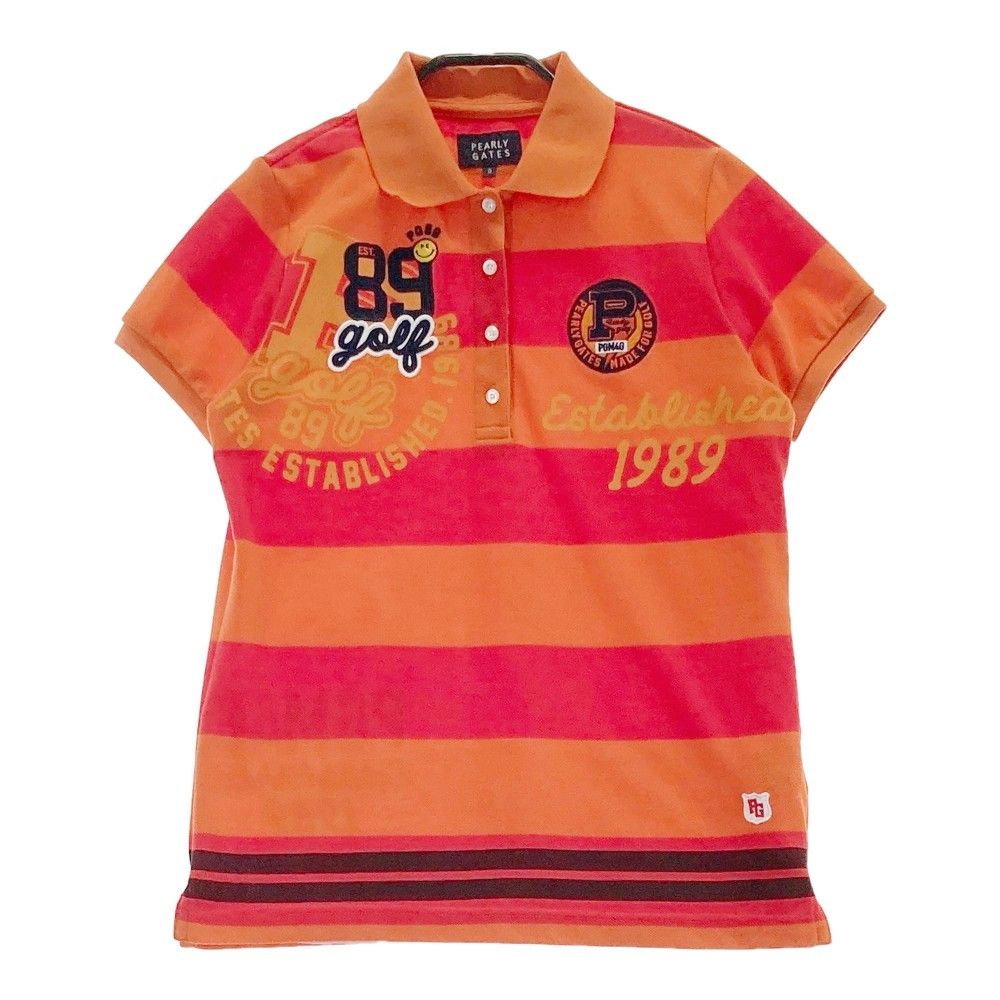 サイズ：0 PEARLY GATES パーリーゲイツ 半袖ポロシャツ ボーダー柄