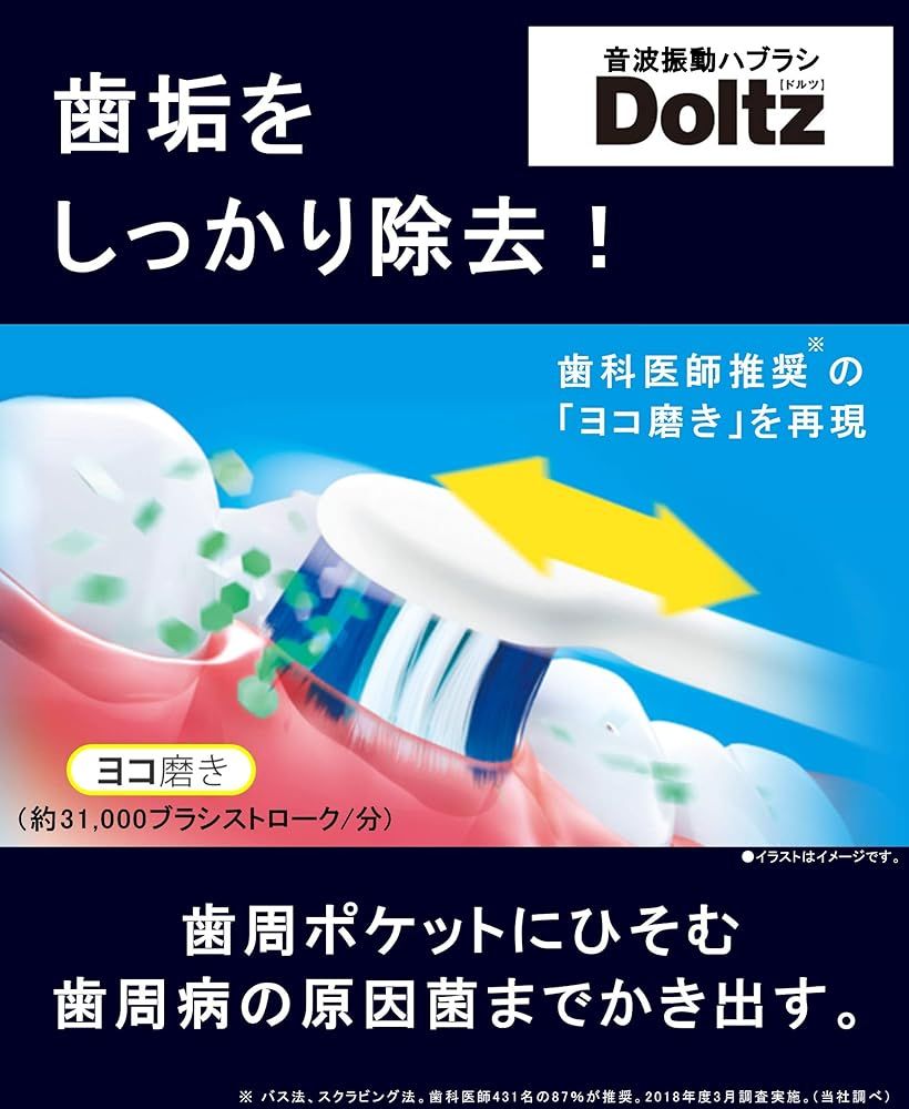 パナソニック 電動歯ブラシ ドルツ 青 EW DL 36 A