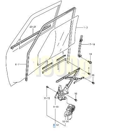 スズキ純正 SUZUKI 超 品 ジムニー JB23W パワーウィンド レギュレーター モーター セット JB23 右 運転席側 FFCRYSTALESIA_COM