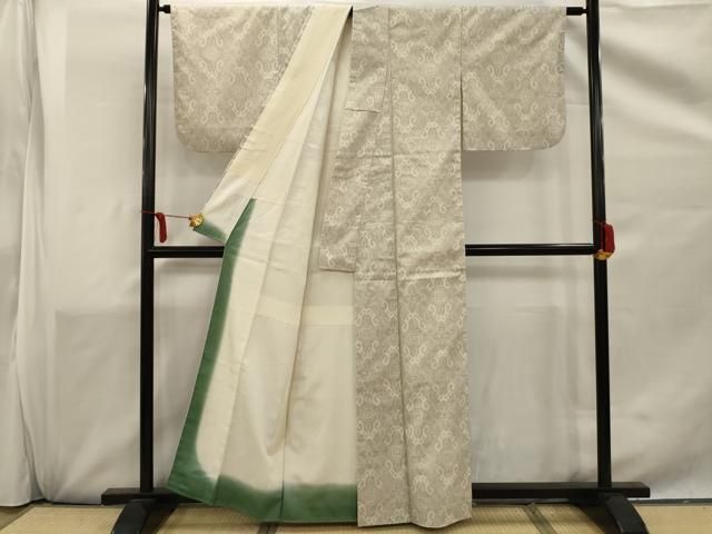 平和屋着物□本場大島紬 白大島 7マルキ 花文 正絹 逸品 AAAU4978sx 平和