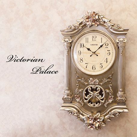 無音連続秒針付 ビクトリアンパレス ペンデュラムクロック ドゥオーモ 壁掛け 時計　クロック