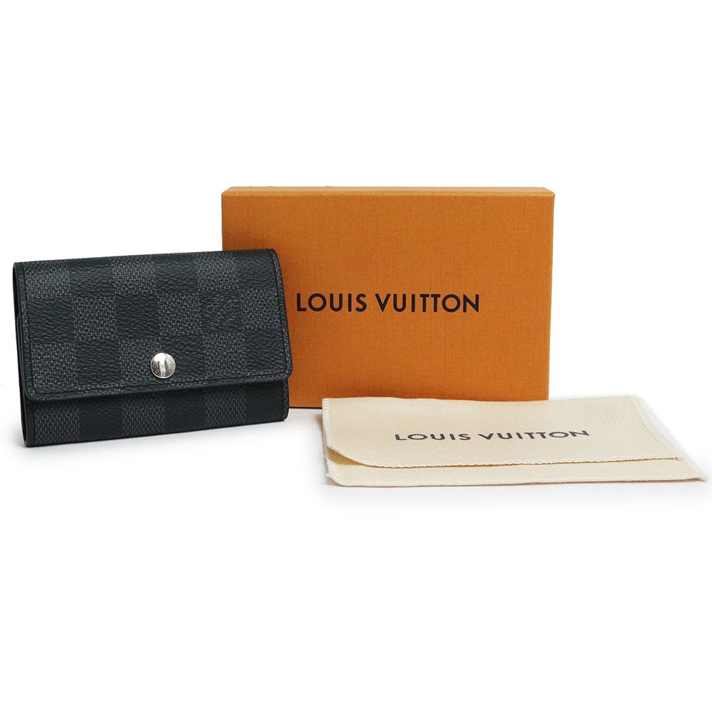 ルイ ヴィトン ミュルティクレ 6 キーケース ダミエグラフィット ブラック シルバー金具 N62662 LOUIS VUITTON
