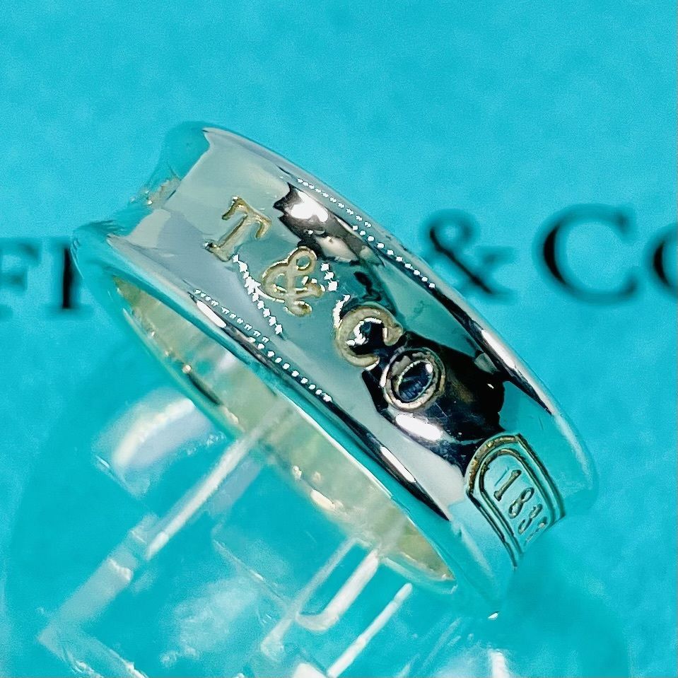 【美品】15.5号 ティファニー TIFFANY&Co. シルバー 1837 ナロー ワイド リング ★231