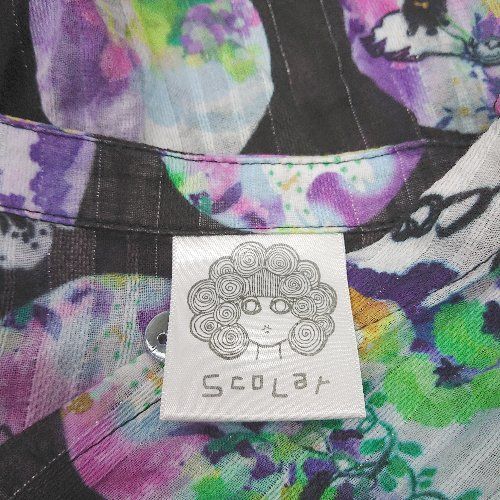 ◇ ⊂ scolar スカラー 蝶々 半袖 チュニック サイズM ブラック