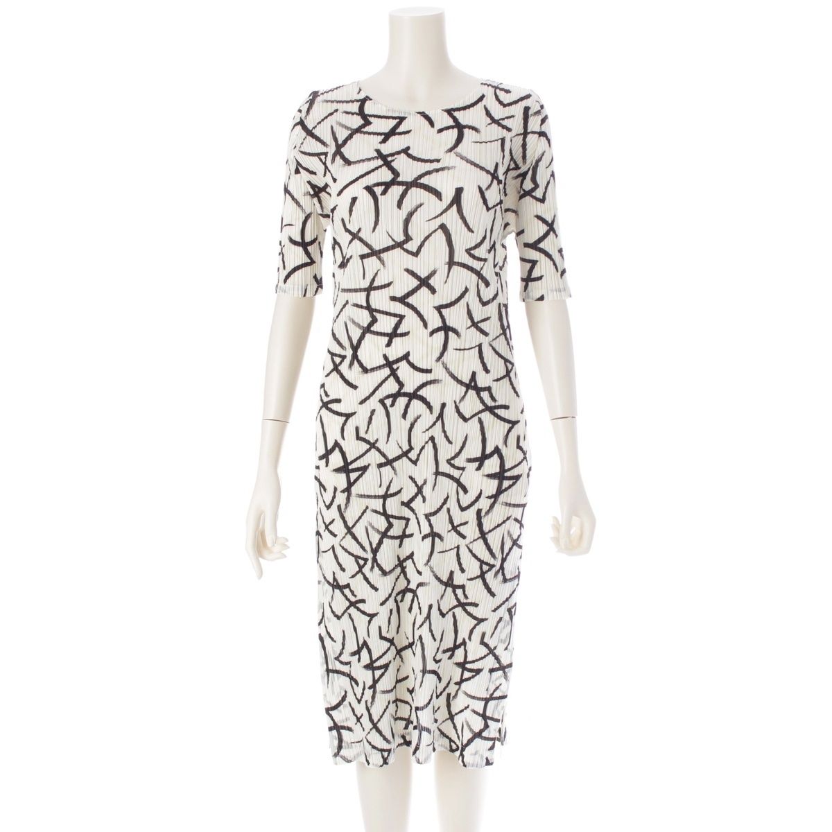 プリーツプリーズ イッセイミヤケ 2019 総柄 サイドスリット  