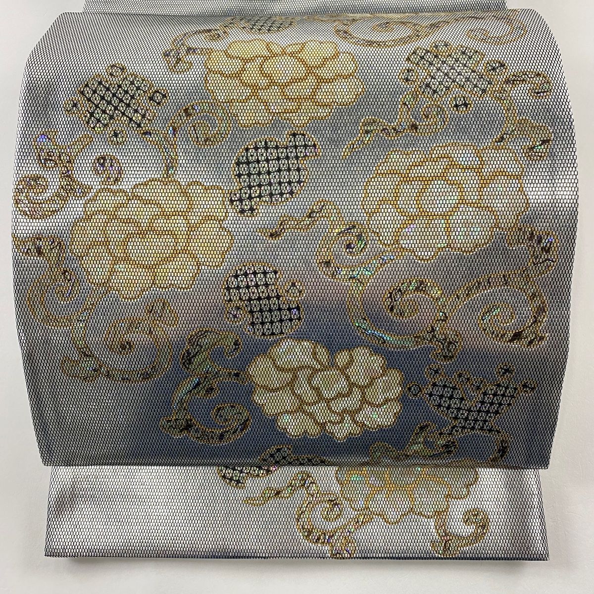 ZY-593 袋帯 太鼓柄 三色グラデーション 花唐草 ラメ糸 高級 楽天市場】シーチング 生地 ラメ 入り 束ね 熨斗 □ 金ラメ 和風