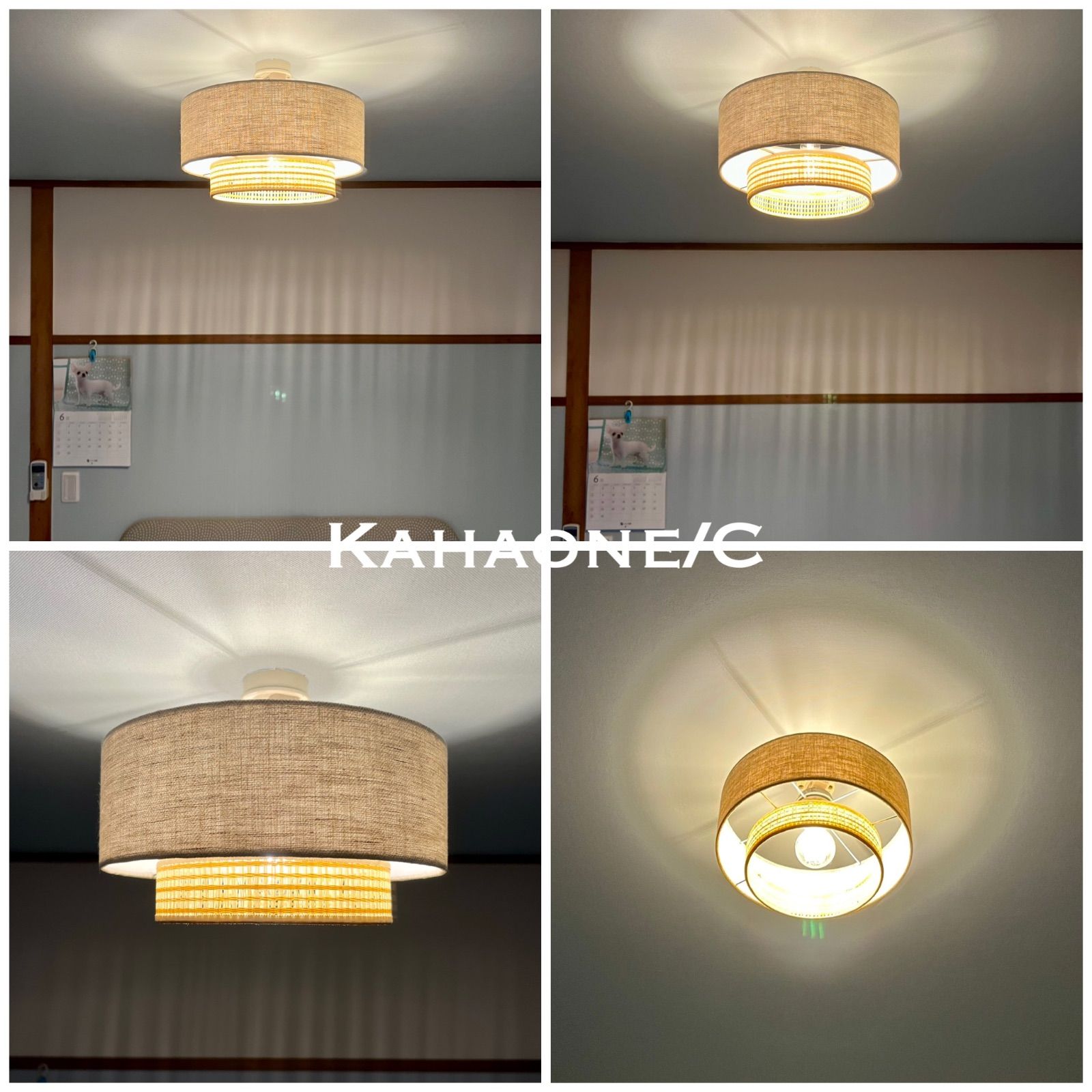 天井照明 Kahaone/CSA シーリングライト E26 レトロ インテリア 天井