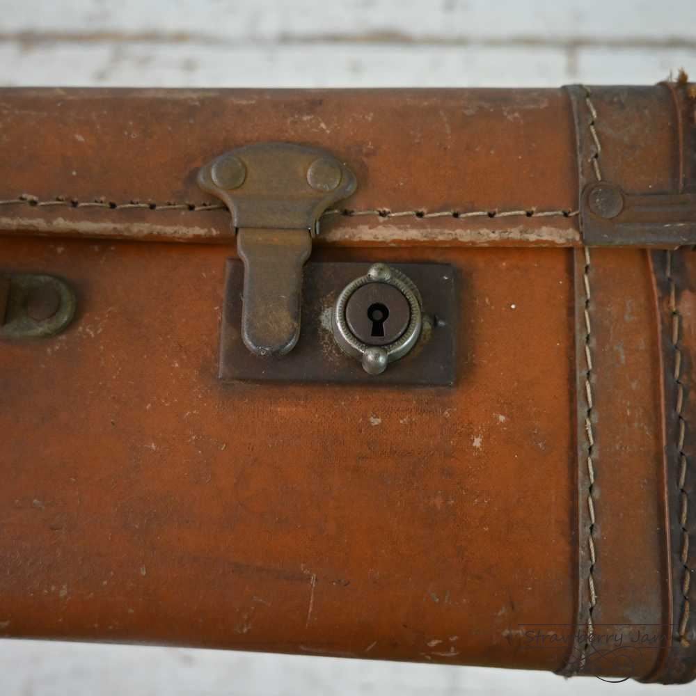 L3612-99-11 英国アンティーク トランク レザー 収納 かばん イギリス