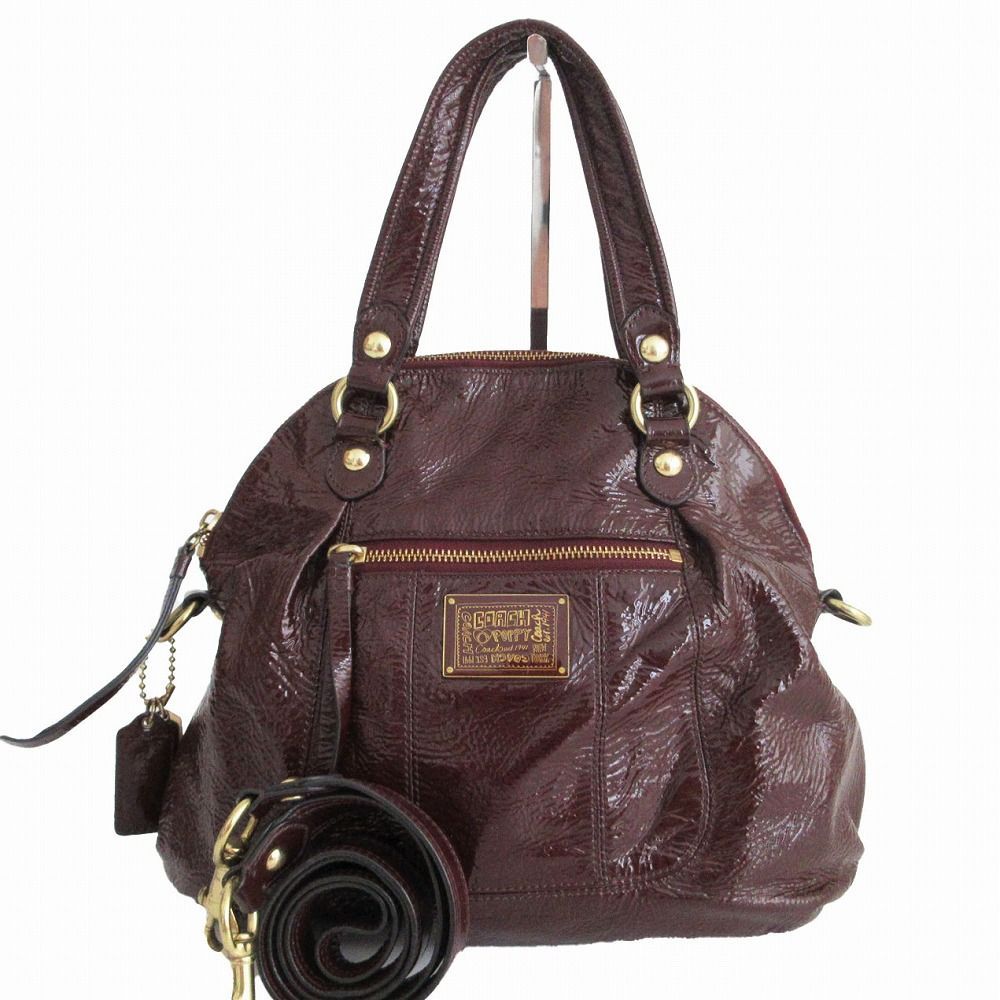 COACH コーチ 18718 ポピー エナメル 2WAY ハンドバッグ ショルダー 