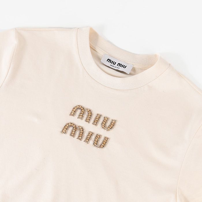 MIU MIU ミュウミュウ トップス ジャージー Tシャツ MJN499 1585