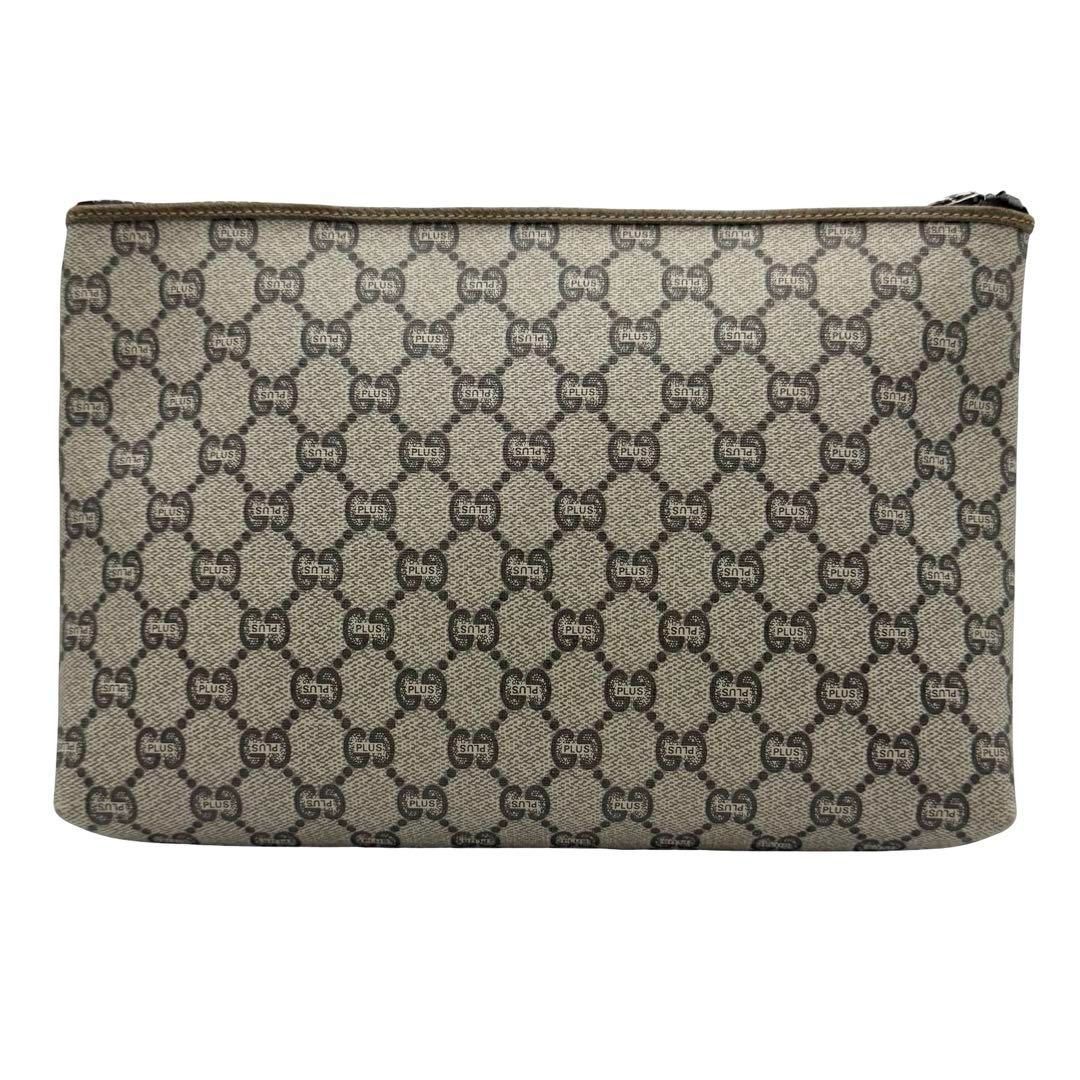 GUCCI グッチ　クラッチ　セカンド　グッチプラス　GGプラス　GG柄　PVC グッチプラス GUCCI PLUS オールドグッチ GG柄 ベージュ PVC