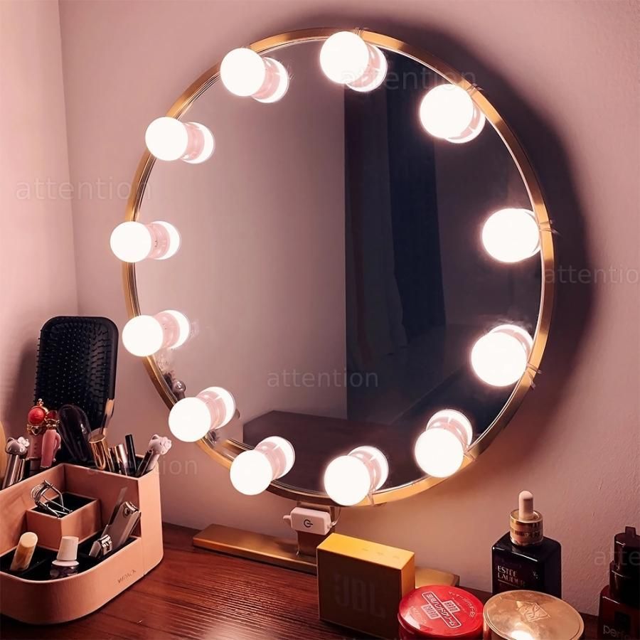 100%新品，HOT 女優ライト 後付け LEDライト 12個 女優ミラー 電球