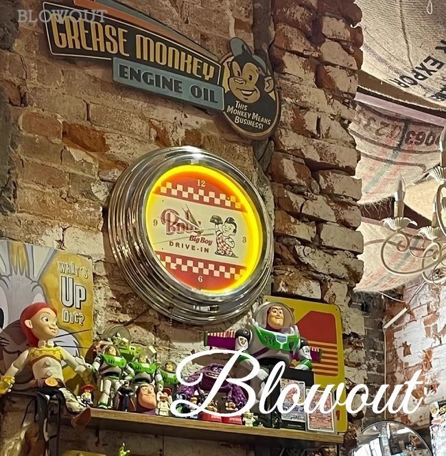 時計 ビッグボーイ BIG BOY ネオン ビンテージ HOT ROD 看板 インテリア バイク 車 家具 アメリカン雑貨 BAR カフェ 店舗 ガレージ 酒 ハーレー 昭和レトロ 当時 コカコーラ NEXPOTALLINN_EU