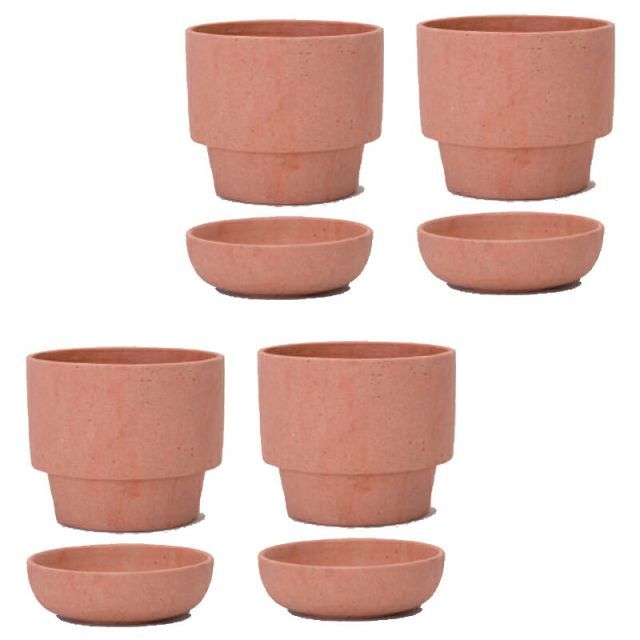花 観葉植物用ポット フューズ ポット 13 P Ceramic POT 4個入り 18019 底穴あり 受皿別売り 代引き不可 ミニポット FARM p107