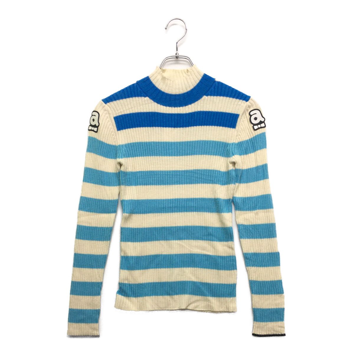 中古 レディース アルチビオ archivio セーター 38(M) 白×青 ホワイト