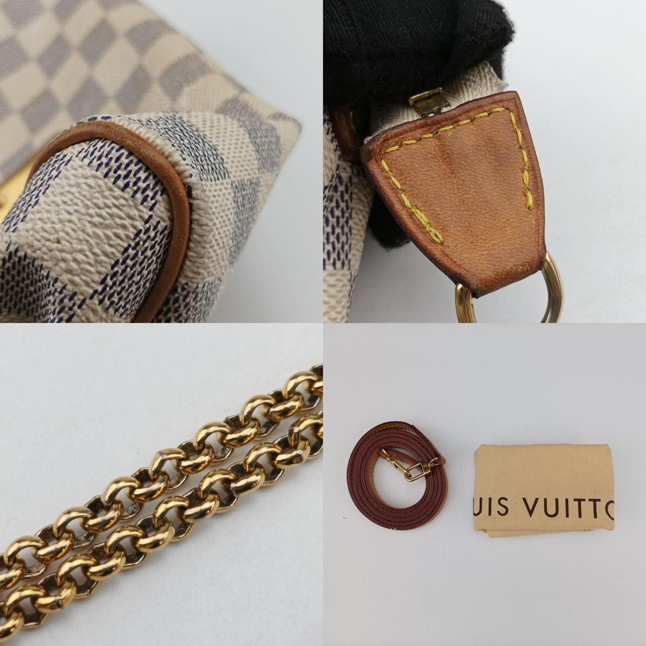 ルイヴィトンLouis Vuittonエヴァ アズール ダミエキャンバス N55214 SN4121