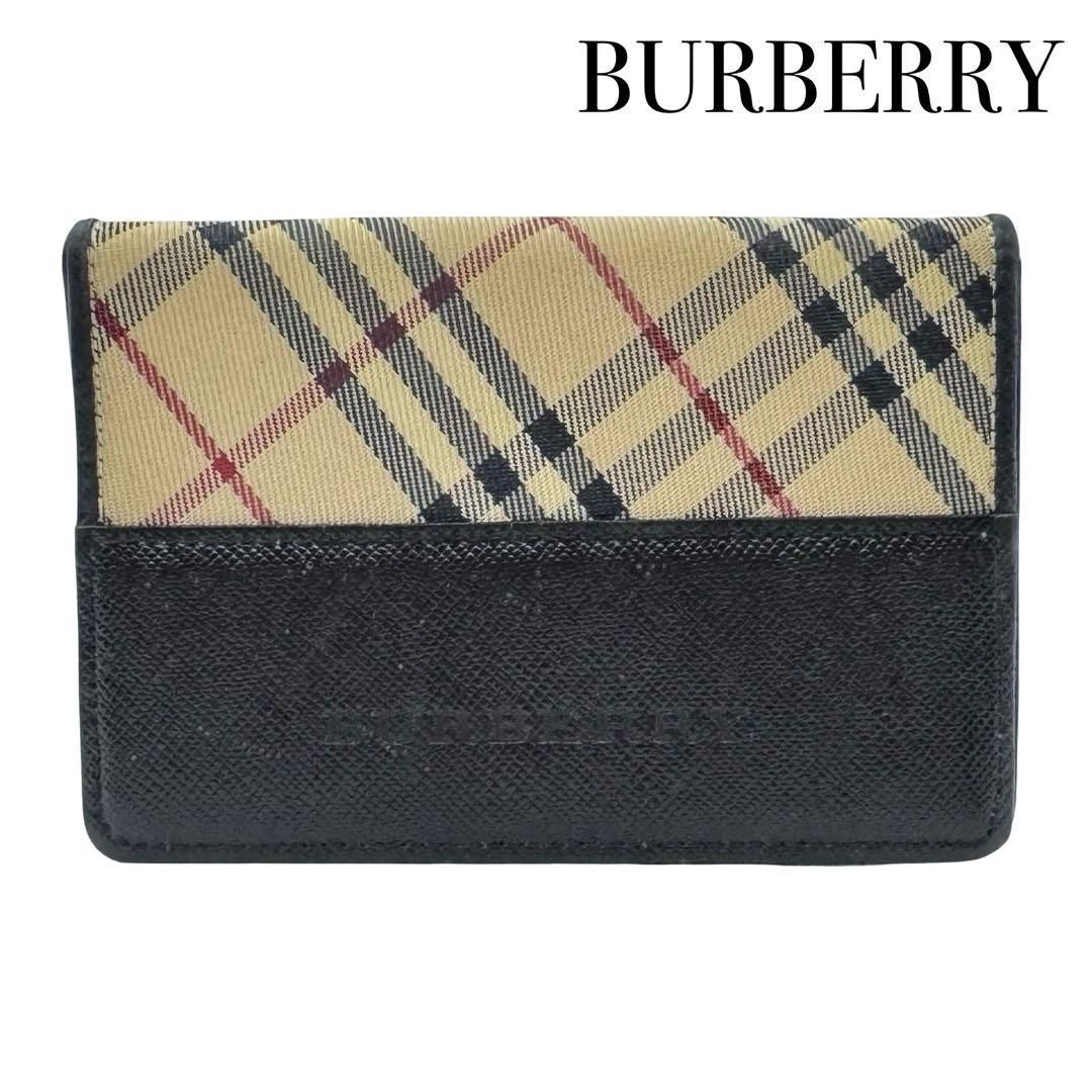 バーバリー　未使用品　名刺入れ　ビジネスカードホルダー　ノバチェック　ブラック BURBERRY バーバリー 名刺入れ メンズ 新品未使用】Burberry ノバ