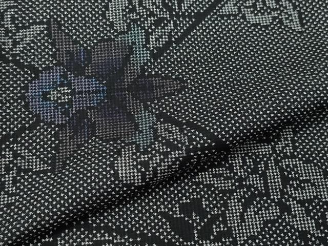 平和屋着物○本場大島紬 7マルキ 枝花文 正絹 逸品 CAAW3728vf 2025年