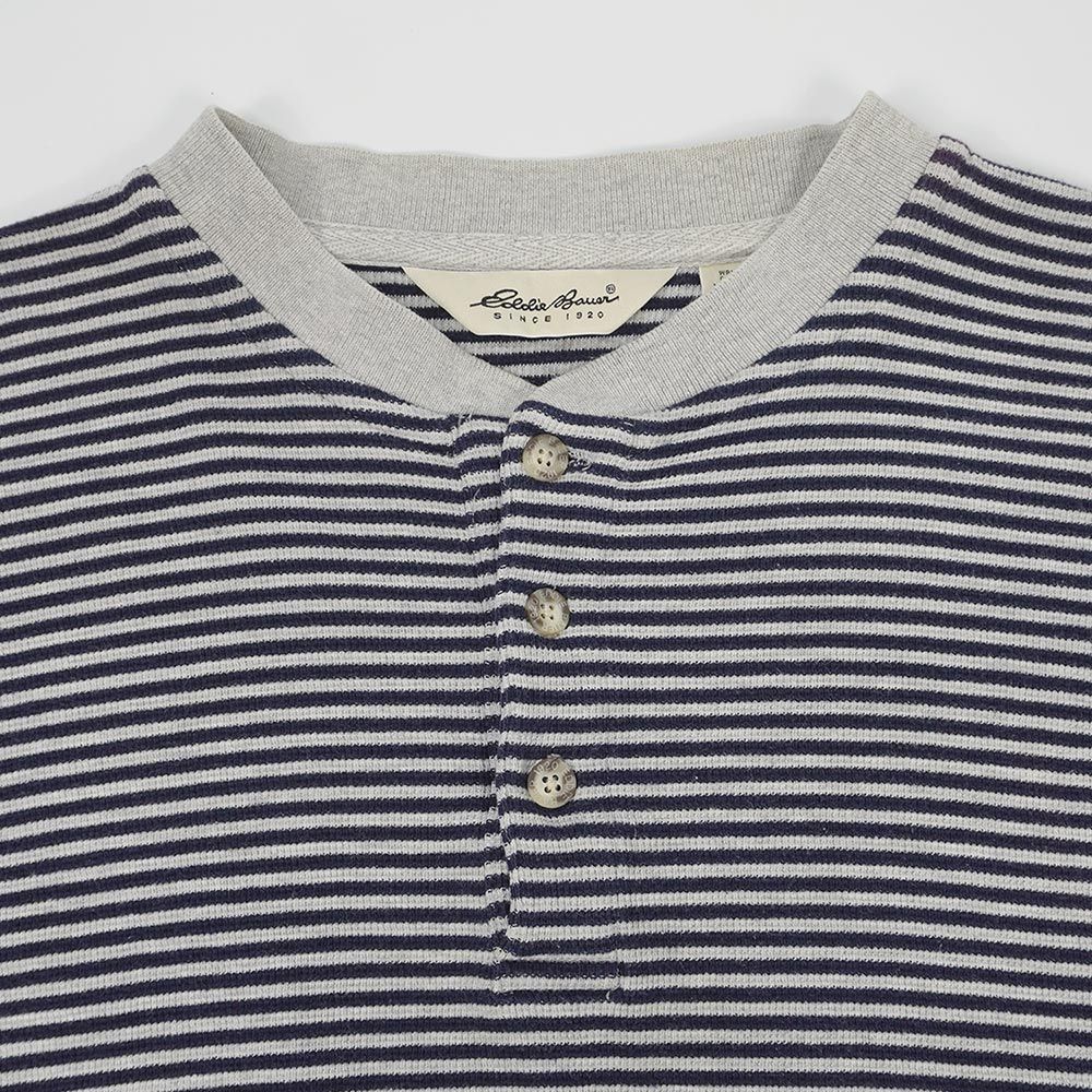 エディーバウアー Eddie Bauer 90s 90年代 ボーダー柄 ヘンリーネック