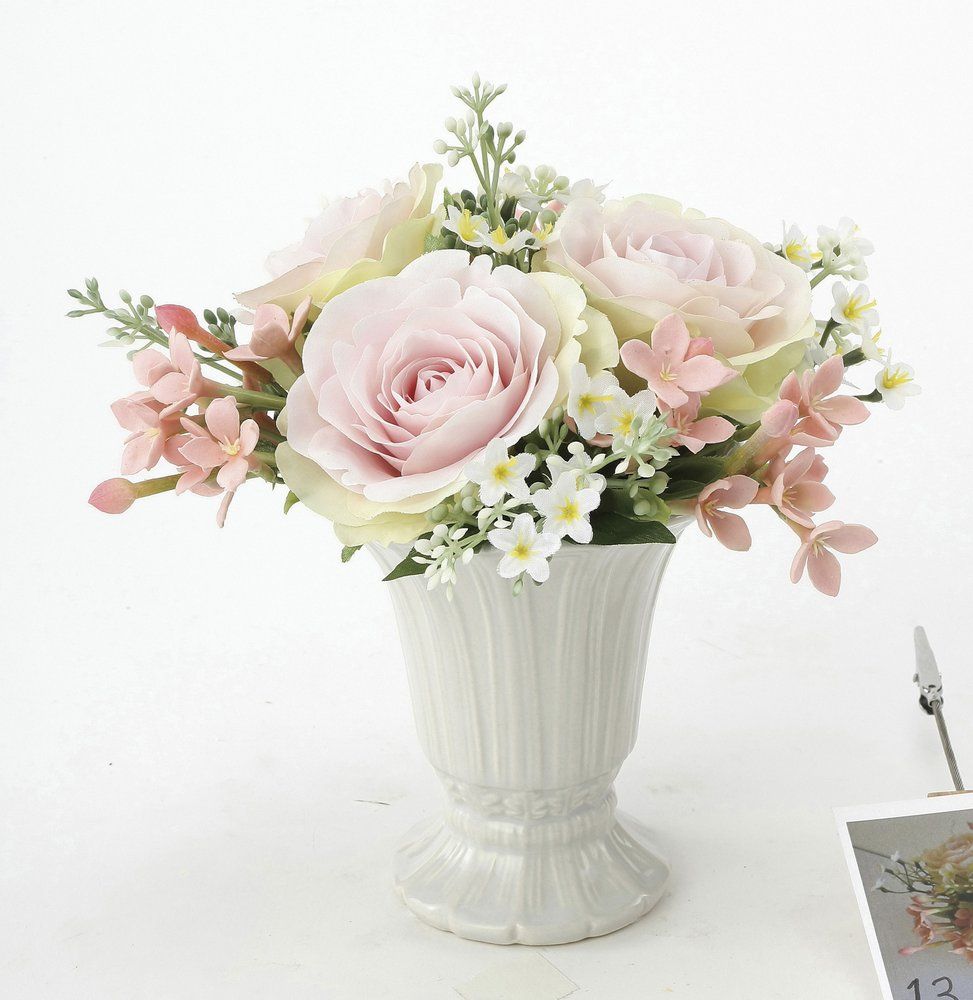 アートフラワー 造花 パールローズ〔ミニタイプ〕/光触媒 観葉植物 ウンベラータ フェイクグリーン 花 胡蝶蘭 開店祝い 開業祝い 誕生祝い 造花 アートフレーム おしゃれ 飾る Sサイズ