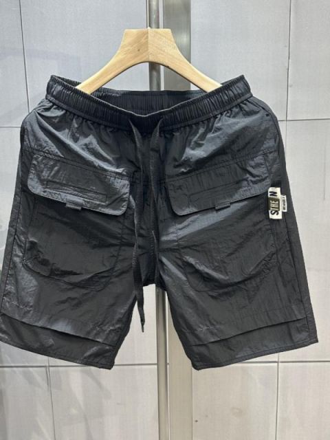 種類20：2XL/D：黒パッチワークパンツ メンズ  服  シンプル ファッション オシャレ 大人 かっこいい 大きいサイズ ストリート 紳士服 カーゴパンツ 夏 冷感 薄手 速乾 ハイエンド スポーツ レジャー 五分丈 パンツ アウター