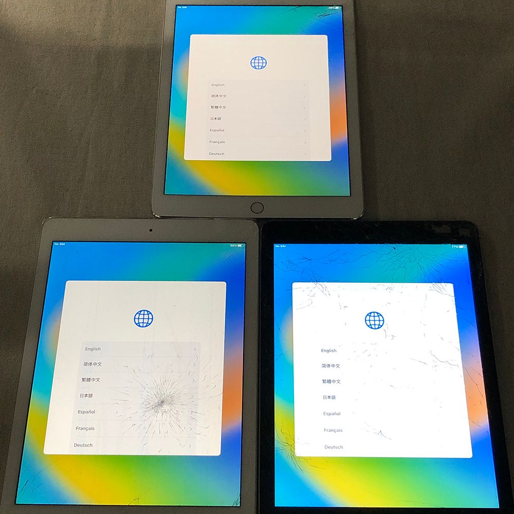 ◇ジャンク品・本体のみ◇【3点セット・SIMロック解除済】Apple iPad