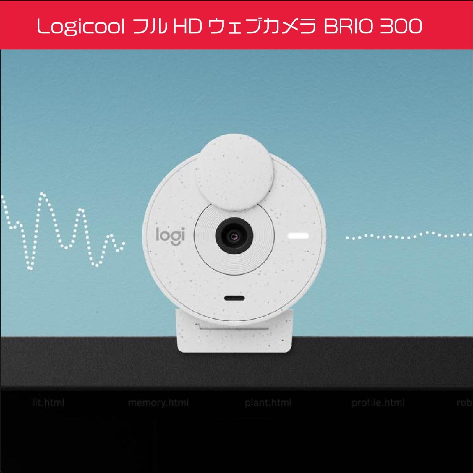 ロジクール ウェブカメラ マイク内蔵 USB-C接続 BRIO 300 Chrome|Mac|Windows11対応 オフホワイト C700OW 有線