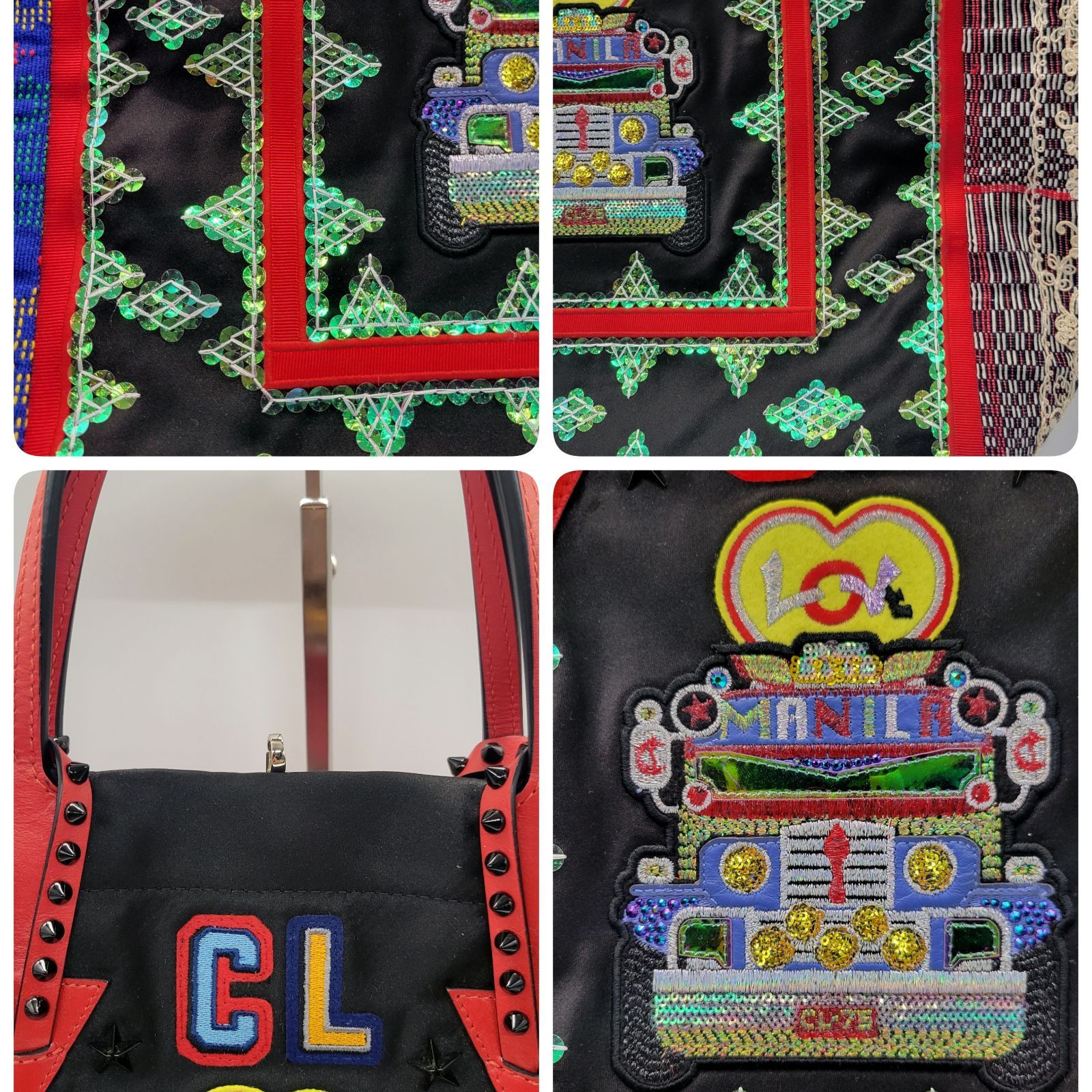 クリスチャンルブタン マニラカバ トートバッグ 保存袋付き