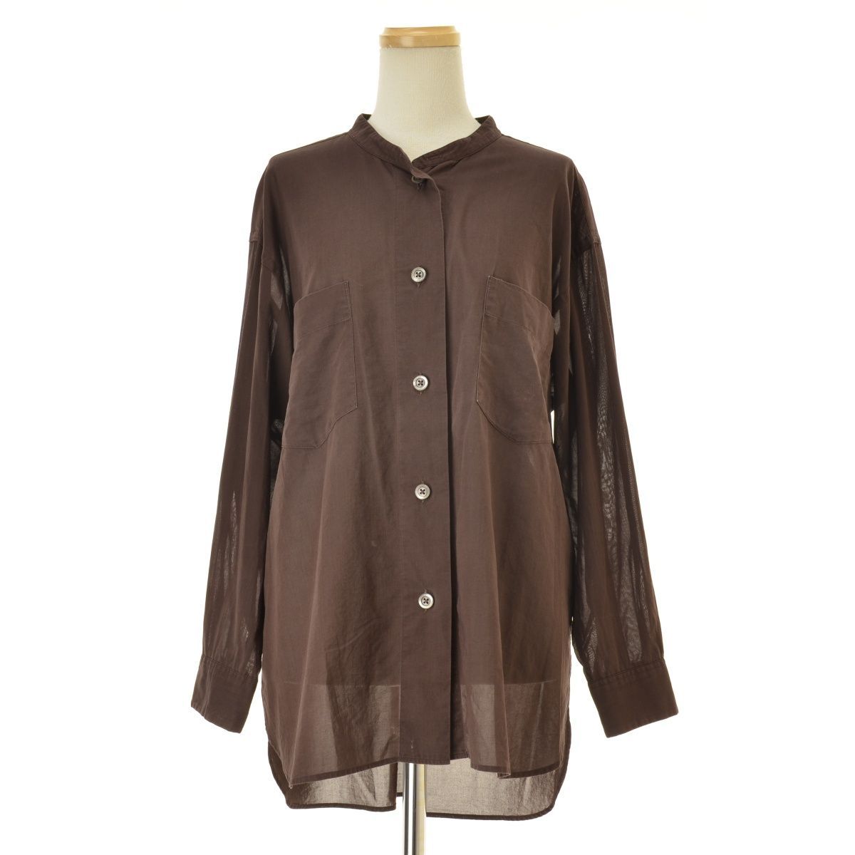 MARGARET HOWELL - MARGARET HOWELL COTTON VOILE バンドカラー
